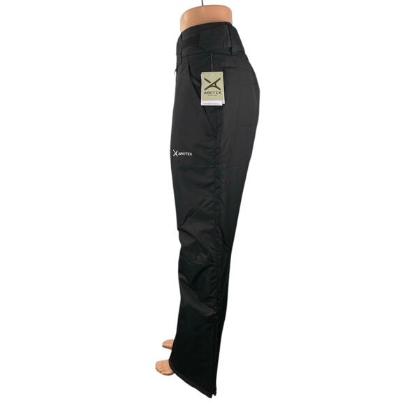 NEW Arctix Black Straight Insulated Waterproof Winter Essential Ski Snow Pants L - Picture 3 of 8